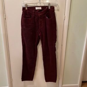 Corduroy pant from pac sun size 24 in burgundy